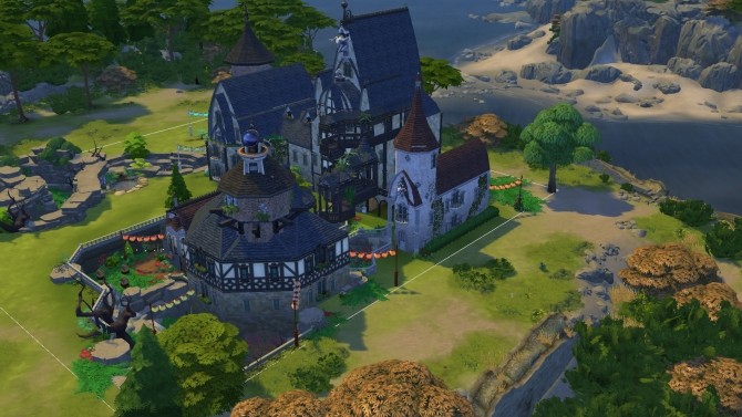 Sims 4 Manor on the castle ruins by EyeCandy at Mod The Sims