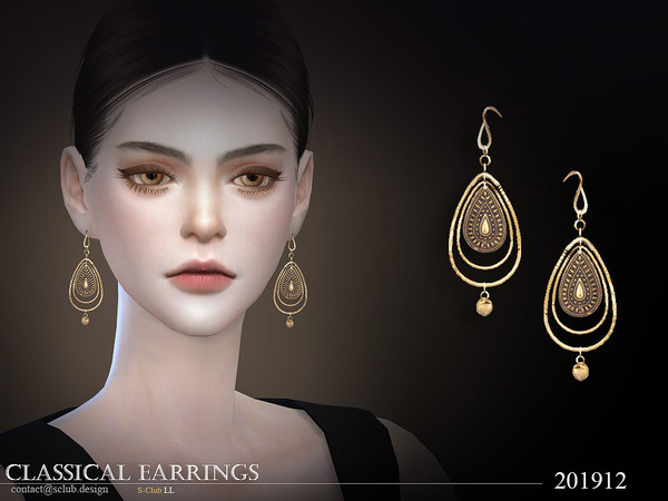Sims 4 EARRINGS 201912 by S Club LL at TSR