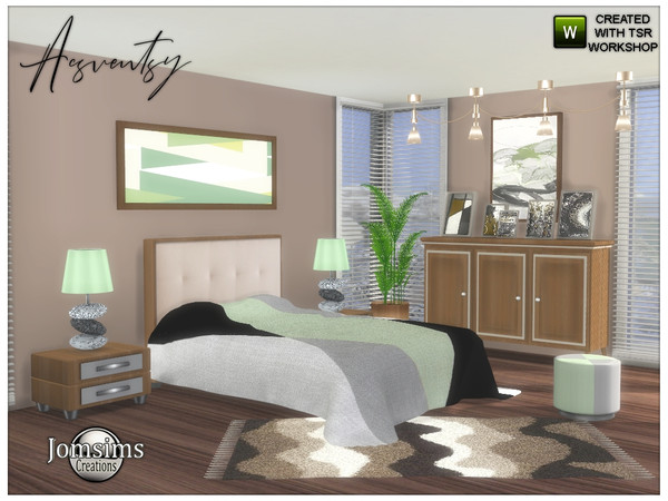 Sims 4 Acsventsy bedroom by jomsims at TSR