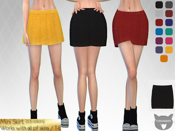 Sims 4 Mini Skirt by turksimmer at TSR