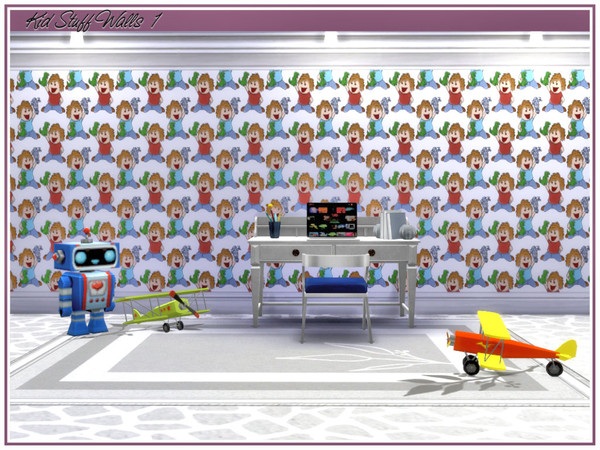 Sims 4 Kid Stuff Walls by marcorse at TSR