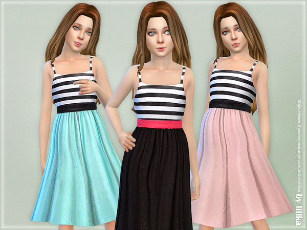 Sims 4 Girls Dresses Collection P126 by lillka at TSR