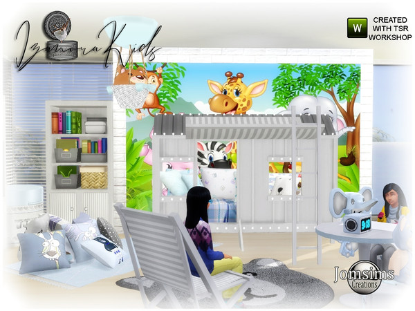 Sims 4 Izanora kids bedroom by jomsims at TSR