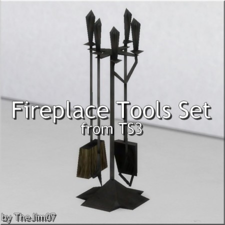 Fireplace Tools Set by TheJim07 at Mod The Sims
