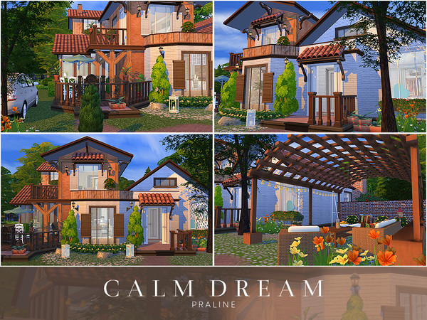 Sims 4 Calm Dream house by Pralinesims at TSR