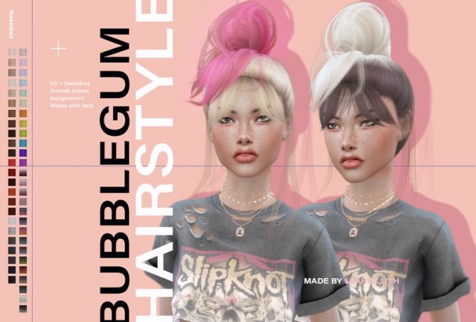 Sims 4 Bubblegum Hairstyle by Leah Lillith at TSR