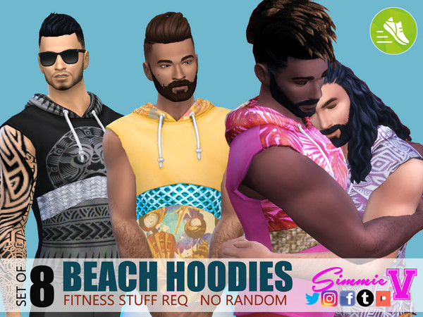 Sims 4 Beach Hoodies by SimmieV at TSR