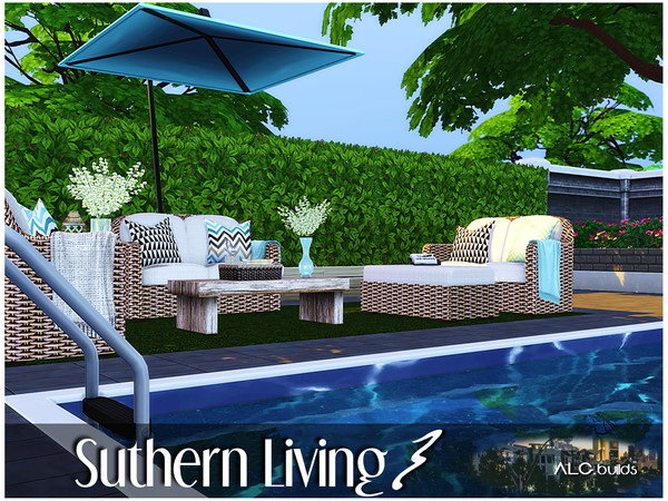 Sims 4 Suthern Living 3 house by ALGbuilds at TSR