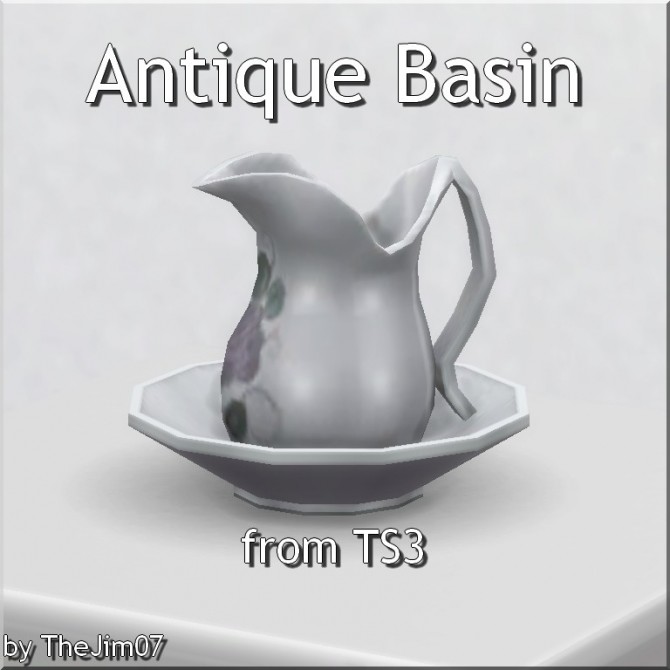 Sims 4 Antique Basin by TheJim07 at Mod The Sims