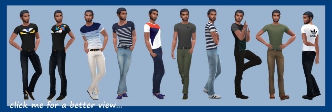 Sims 4 TUCKED TEE & JEANS at Sims4Sue