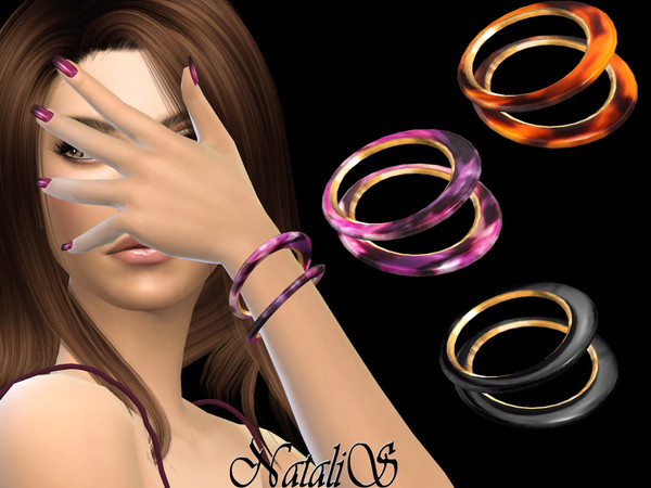 Sims 4 Circle resin bracelets by NataliS at TSR