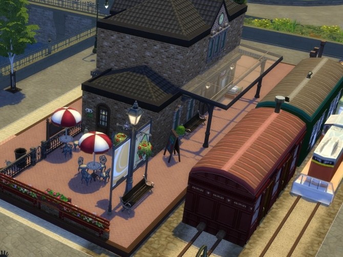 Sims 4 The Train Station at KyriaT’s Sims 4 World