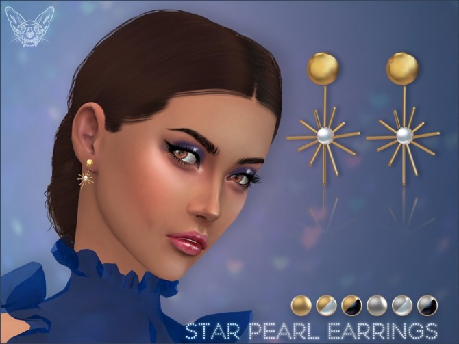 Sims 4 Star Pearl Earrings at Giulietta