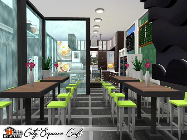 Sims 4 City Square Cafe by autaki at TSR