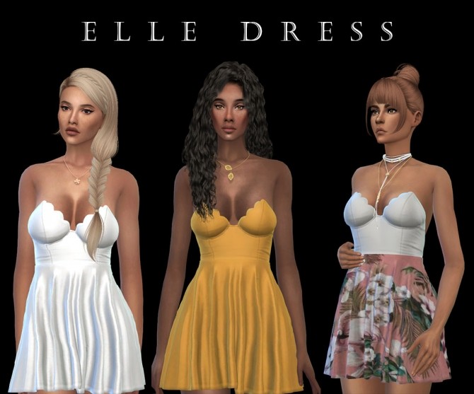 Sims 4 Elle Dress at Leo Sims