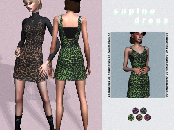 Sims 4 Supine dress by cosimetics at TSR