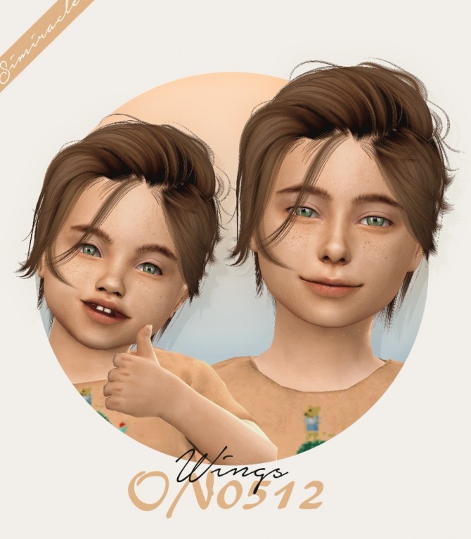 Sims 4 Wings ON0512 hair for kids and toddlers at Simiracle