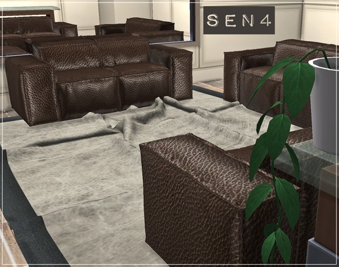 Sims 4 Kenosha Sofa by Ronja at Simenapule