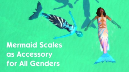 Mermaid Scales as Accessory for All Genders by Maars at Mod The Sims
