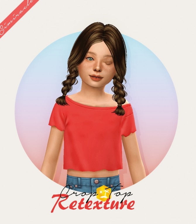 Sims 4 Crop Top Retexture Kids Version at Simiracle