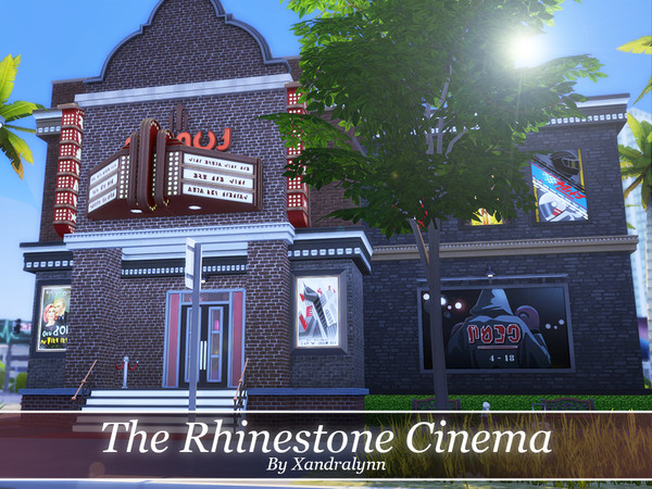 Sims 4 The Rhinestone Cinema by Xandralynn at TSR