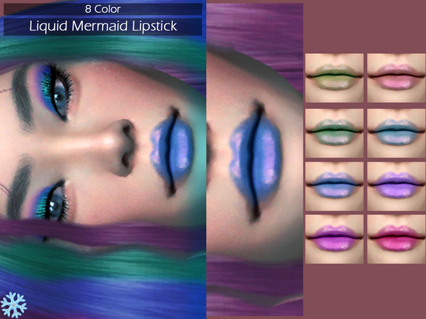 Sims 4 LMCS Liquid Mermaid Lipstick by Lisaminicatsims at TSR