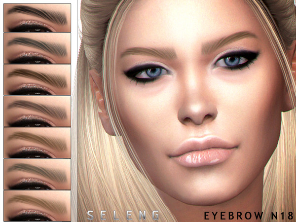 Sims 4 Eyebrows N18 by Seleng at TSR