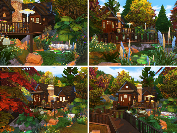 Sims 4 Autumn Cottage by Bidomaudo at TSR