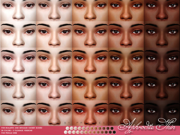 Sims 4 Aphrodite Skin F by Pralinesims at TSR