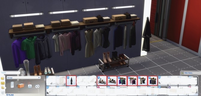 Sims 4 Functionnal Mounted Wall and Racks Dressers by JakeC0001 at Mod The Sims