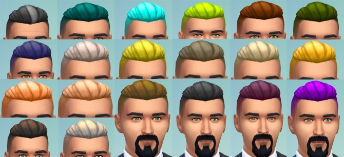 Пак причесок Nobility palette on undercut Hair by DarthVaderRevan at Mod The Sims " Sims 4 Up