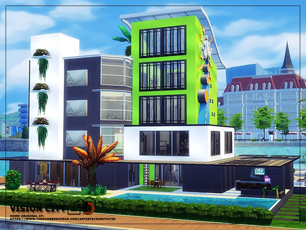 Sims 4 Vision City house by Danuta720 at TSR