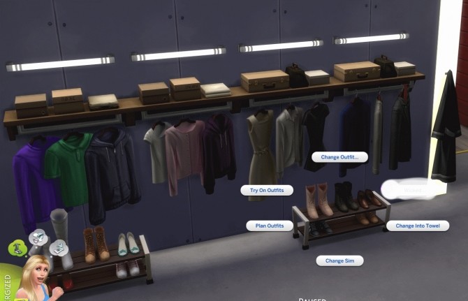 Sims 4 Functionnal Mounted Wall and Racks Dressers by JakeC0001 at Mod The Sims