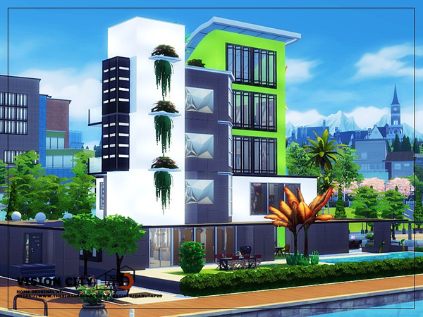 Sims 4 Vision City house by Danuta720 at TSR