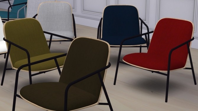 Sims 4 PAD LOUNGE CHAIR LOW (P) at Meinkatz Creations