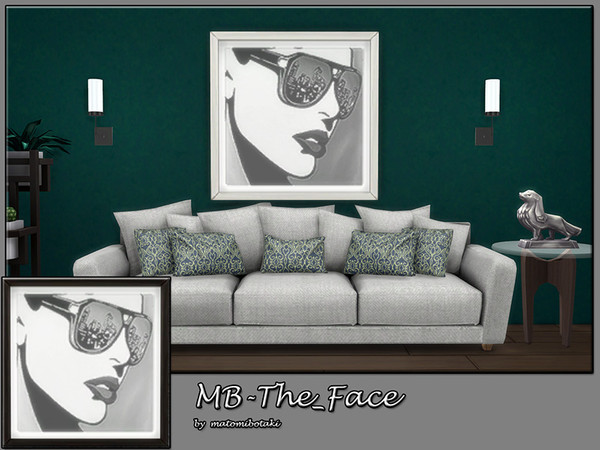 Sims 4 MB The Face modern wall art by matomibotaki at TSR