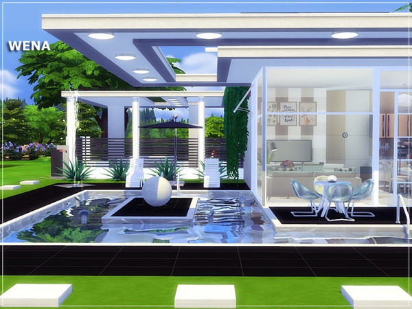 Sims 4 Wena modern house by marychabb at TSR