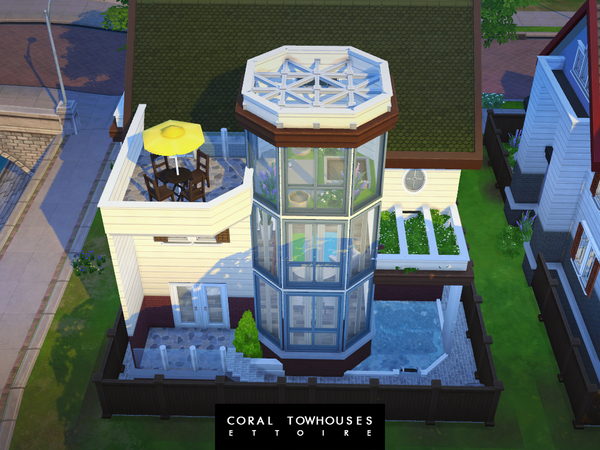 Sims 4 Coral Townhouses Modern by Ettoire at TSR
