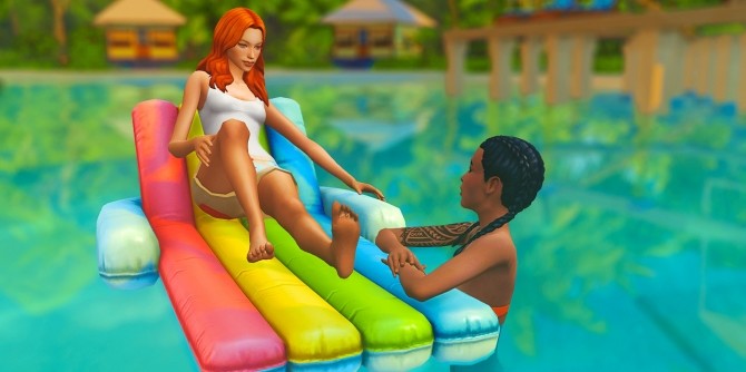 Sims 4 With floating lounge poses at Rethdis love