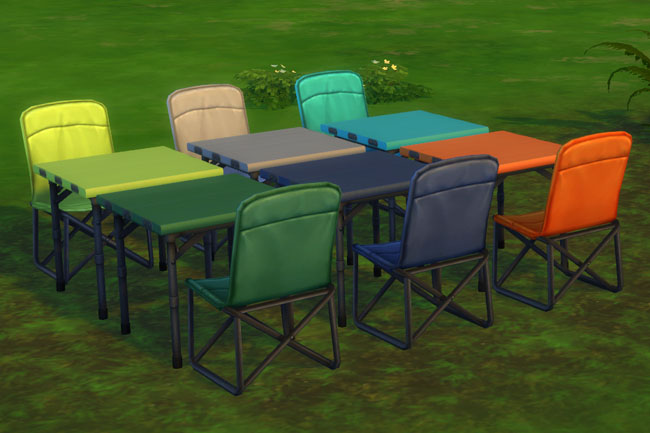 Sims 4 Camping chair and table by mammut at Blacky’s Sims Zoo