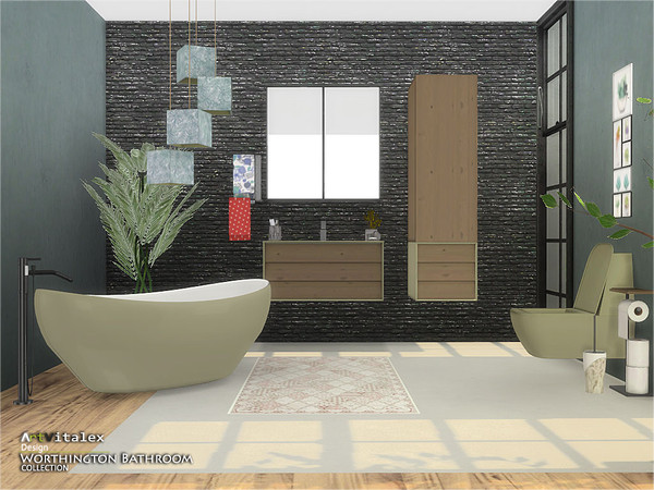 Sims 4 Worthington Bathroom by ArtVitalex at TSR
