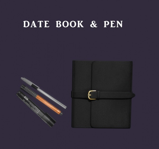 Sims 4 Date Book&Pen at Leo Sims