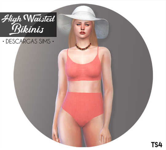 Sims 4 High Waisted swimsuit at Descargas Sims