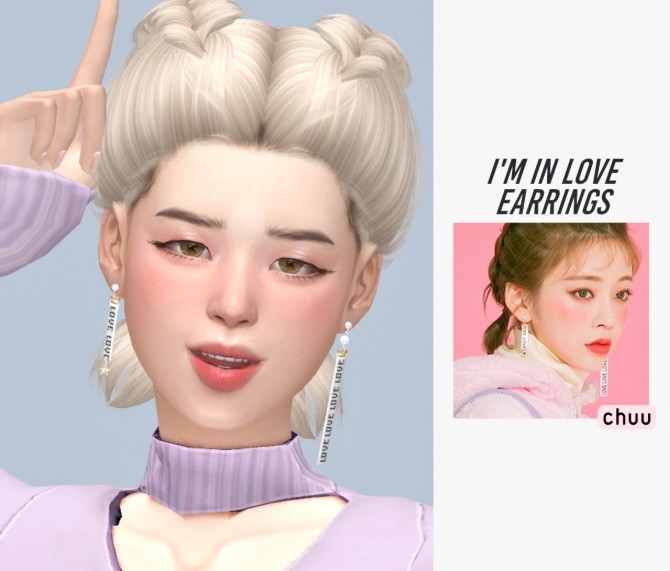 Sims 4 I’m in love earrings at Casteru