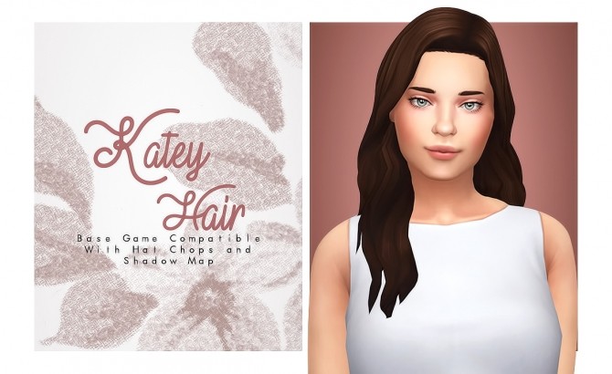 Sims 4 Katey Hair at Isjao – working on uni