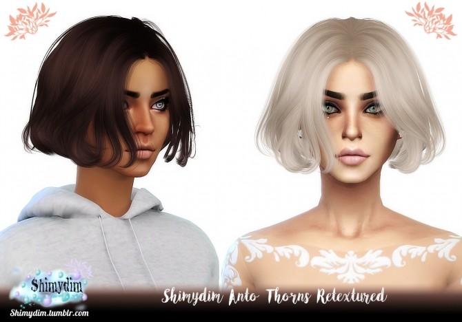 Sims 4 Anto Thorns Hair Retexture + Child & Toddler Naturals + Unnaturals at Shimydim Sims