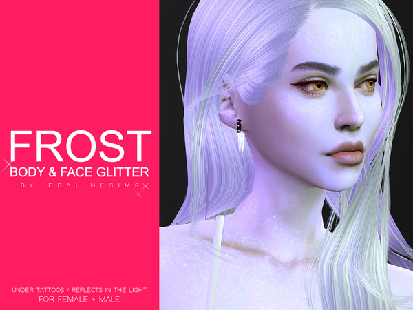 Sims 4 FROST Body & Face Glitter by Pralinesims at TSR