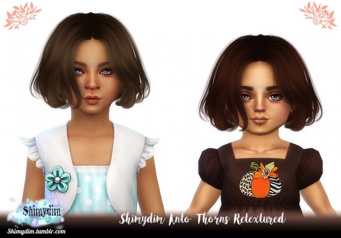 Sims 4 Anto Thorns Hair Retexture + Child & Toddler Naturals + Unnaturals at Shimydim Sims