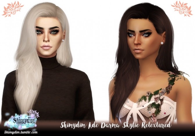 Sims 4 Ade Darma Skylie Hair Retexture Naturals + Unnaturals at Shimydim Sims
