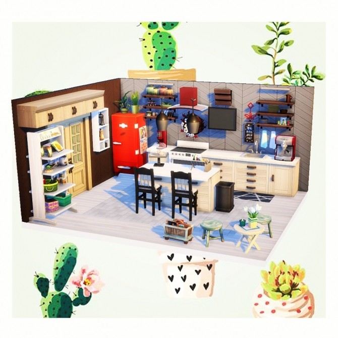 Sims 4 Dram of Rusty kitchen at Agathea k